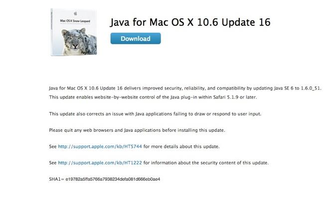 java for mac support